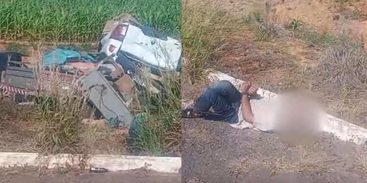 Homem pede carona, furta caminhonete e capota veículo durante fuga no Piauí, diz polícia