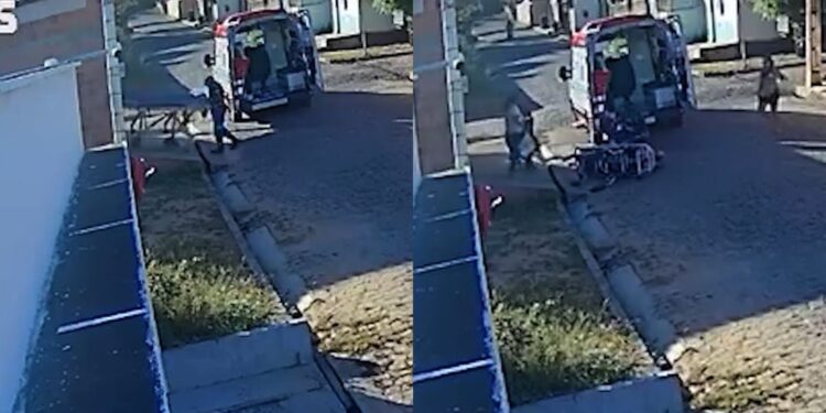 VÍDEO: Paciente cai de maca ao ser levado para ambulância do Samu no PI