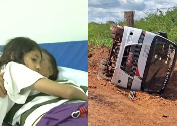 Menina de 8 anos arremessada de janela após van tombar no PI ajudou avó após acidente: 'voei, caí no chão’