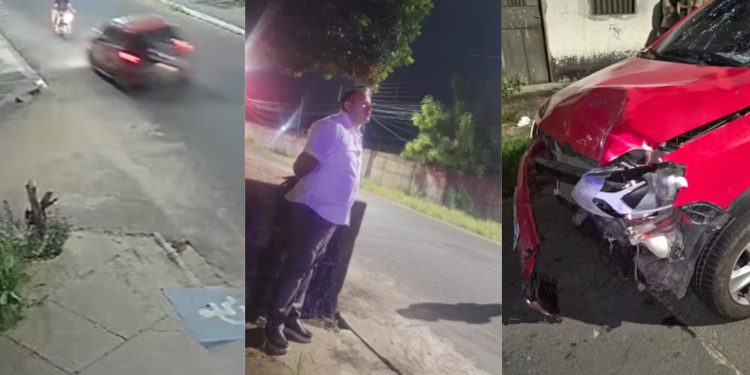 Vídeo mostra motorista suspeito de dirigir bêbado e atropelar policial penal e filha durante abordagem da PM